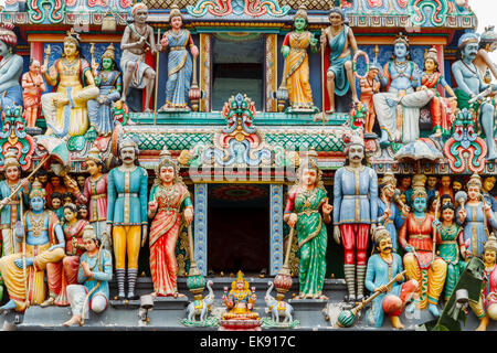 Hindu-Tempel Sri Mariamman. Chinatown-Viertel. Singapur, Asien. Stockfoto