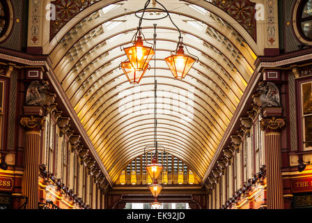 Leadenhall Market - einer der ältesten Märkte in der City of London Stockfoto