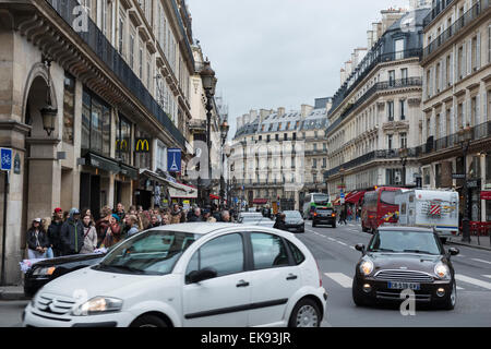 Der Ecke Rue de l'Échelle und Rue de Rivoli in Paris, Frankreich-Europa-EU Stockfoto