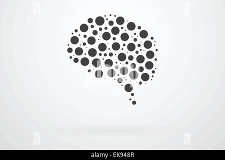 Menschliche Gehirn abstrakte Vektor Stock Vektor