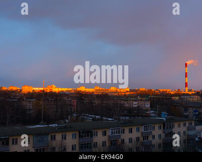 Fabrikschlote. Stockfoto