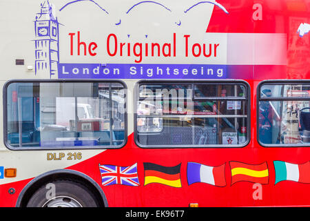 Eine Nahaufnahme Bild von The Original Tour-Bus Stockfoto