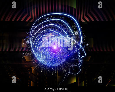Virtualisierung der menschlichen Technik Stockfoto