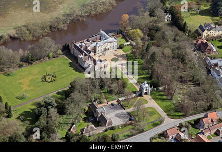 Luftaufnahme des Bishopthorpe Palastes in der Nähe von York, Heimat der Erzbischof von York, UK Stockfoto