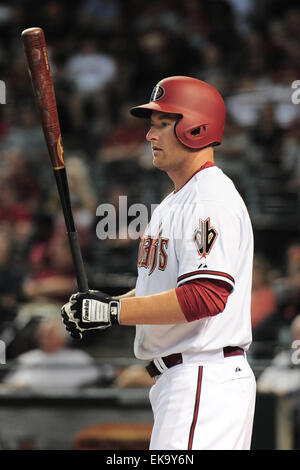 6. April 2015; Phoenix, AZ, USA; während die MLB-Spiels im Chase Field in Phoenix, AZ. Joe Camporeale/Cal Sport Media Stockfoto