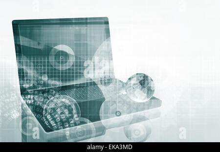 Tech-futuristische Business-Diagramm Stockfoto