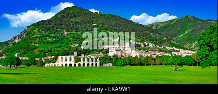 Panorama von Gubbio, Umbrien, Italien Stockfoto