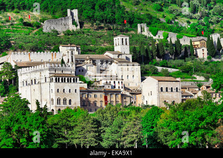 Ansicht der mittelalterlichen Gubbio, Umbrien, Italien Stockfoto