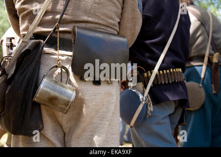 Detail der kostümierten Dolmetscher bei der jährlichen Fort Stanton Live! Feier, New Mexico, USA Stockfoto