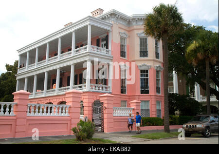 Antebellum Villa in Charleston, South Carolina, USA. Stockfoto