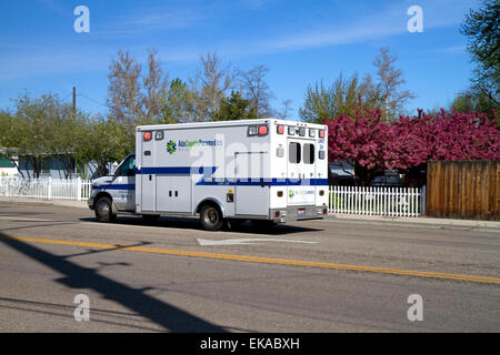 Ada County EMS Krankenwagen auf einem medizinischen Notfall in Boise, Idaho, USA. Stockfoto