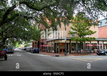 River Street in Savannah, Georgia, USA. Stockfoto