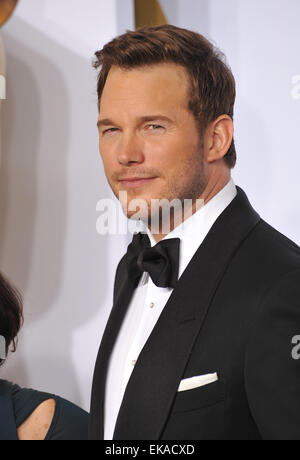 LOS ANGELES, CA - 22. Februar 2015: Chris Pratt in der 87. Annual Academy Awards am Dolby Theatre in Hollywood. Stockfoto