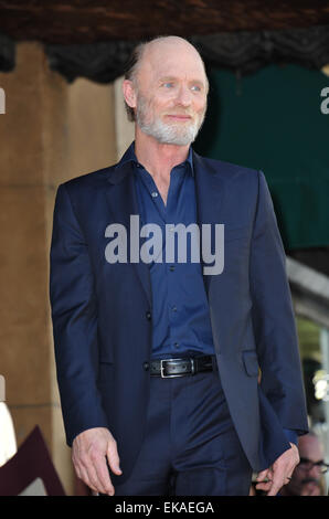 LOS ANGELES, CA - 13. März 2015: Schauspieler Ed Harris auf dem Hollywood Boulevard, wo er mit dem 2,546th Stern auf dem Hollywood Walk of Fame geehrt wurde. Stockfoto