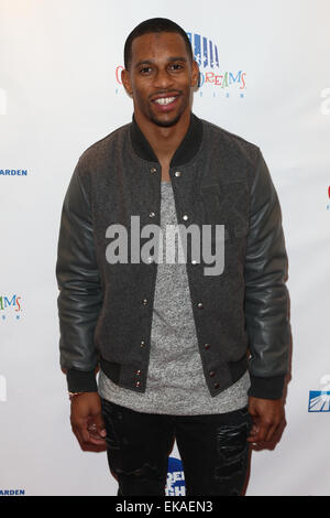 Victor Cruz besucht 2015 Garten der lacht Komödie nutzen in Club-Bar und Grill im Madison Square Garden am 28. März 2015. Stockfoto