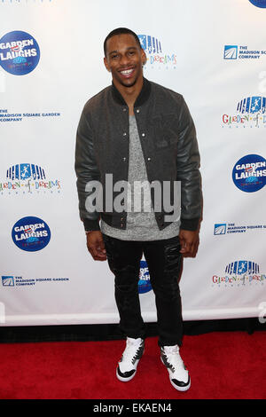 Victor Cruz besucht 2015 Garten der lacht Komödie nutzen in Club-Bar und Grill im Madison Square Garden am 28. März 2015. Stockfoto
