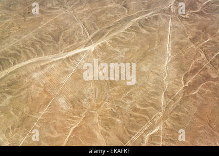 Linien von Nasca Affe Geoglyph in Peru Stockfoto