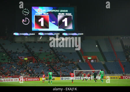 Saitama, Japan. 8. April 2015. Gesamtansicht Fußball: 2015 AFC Champions League-Gruppe G-match zwischen Urawa Reds 1-1 Beijing Guoan Saitama Stadium 2002 in Saitama, Japan. © YUTAKA/AFLO SPORT/Alamy Live-Nachrichten Stockfoto