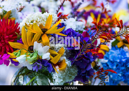 Schöne helle Blumenstrauß sonnigen Sommer. Stockfoto