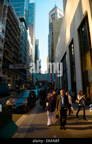 Nachmittag, Queen Street, Central, Hong Kong Stockfoto