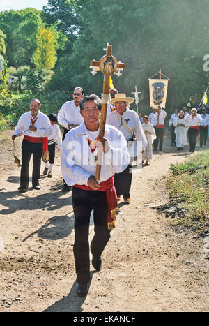 Unter den vielen Demonstrationen das Herbst-Festival in das El Rancho de Las Golondrinas historische Museum in der Nähe von Santa Fe Stockfoto