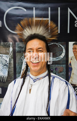 Der jährlichen indischen Markt, am Plaza jeweils im August in Santa Fe, ist die einzelne größte indianische Kunst Veranstaltung Stockfoto