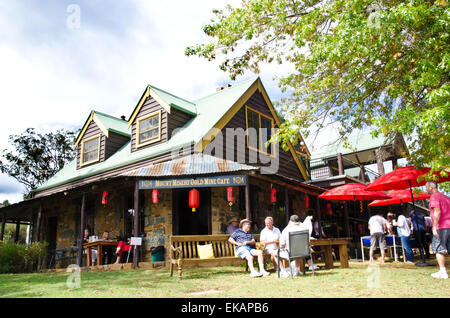 Mount Misery Goldmine Cafe Nundle Australien während Go for Gold chinesisches Festival. Stockfoto