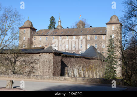 Burg Schnellenberg Schloß, Hansestadt Attendorn, Sauerland Region, North Rhine-Westphalia, Deutschland, Europa Stockfoto