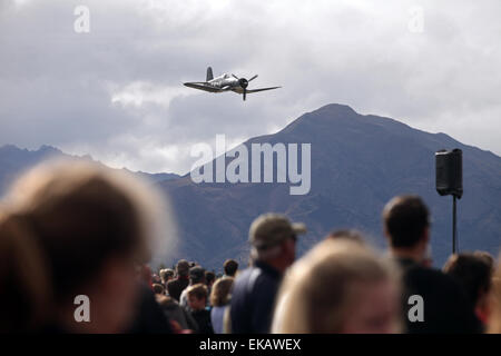 Aktion von Warbirds über Wanaka, 2014, Neuseeland Stockfoto