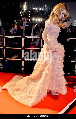 Tokio, Japan. 8. April 2015. Schauspielerin Lily James besucht der Japan-Premiere für "Aschenputtel" Roppongi Hills in Tokio, Japan, Arena am 8. April 2015. / Allianz Credit Bild: Dpa/Alamy Live-Nachrichten Stockfoto