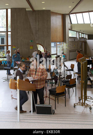 Scharouns Marl-Schule, Marl, Deutschland. Architekt: Hans Scharoun, 1975. Stockfoto