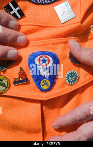 Die Trinity-Testgelände, wo die erste Atombombe am 16. Juli 1945 explodiert wurde, ist für das Publikum geöffnet am ersten Samstag ich Stockfoto