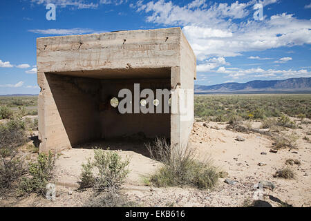 Der TrinityTest-Website, wo die erste Atombombe, am 16. Juli 1945 explodiert war, ist am ersten Samstag der für die Öffentlichkeit zugänglich Stockfoto