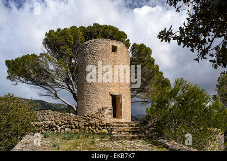 Wachturm in Valldemossa, Mallorca, Balearen, Spanien Stockfoto