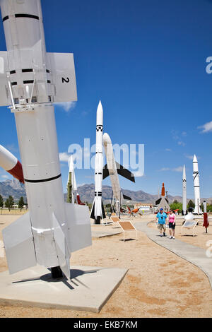 Die White Sands Missile Range Museum ist eine umfassende Darstellung der Geschichte von Raum und Rakete Forschung in Amerika. Stockfoto