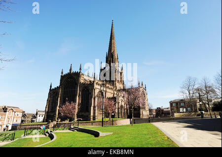 Rotherham Yorshire UK - Rotherham Minster Kirche im Stadtzentrum Stockfoto