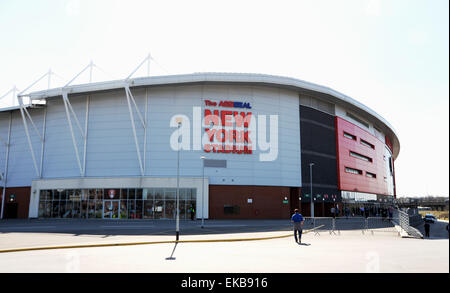 Rotherham Yorshire UK - das Aeseal New York Stadium, Heimstadion des Rotherham United Football Club Stockfoto