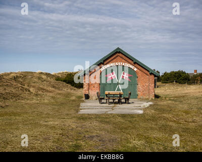 Lebensrettende Station auf Mando, Dänemark Stockfoto