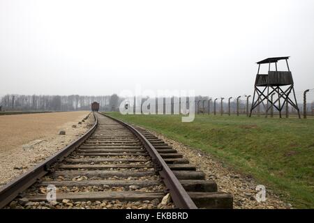 Auschwitz ll Birkenau KZ, UNESCO-Weltkulturerbe, Birkenau, Polen, Europa Stockfoto