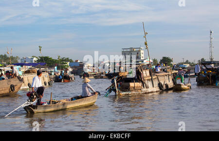 Cai Rang schwimmende Markt, Can Tho, Mekong-Delta, Vietnam, Indochina, Südostasien, Asien Stockfoto