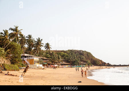 Blick über South Anjuna Beach, Goa, Indien, Asien Stockfoto