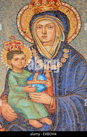 Madonna mit Kind, Malta, Basilika der Verkündigung, Nazareth, Israel, Nahost Stockfoto