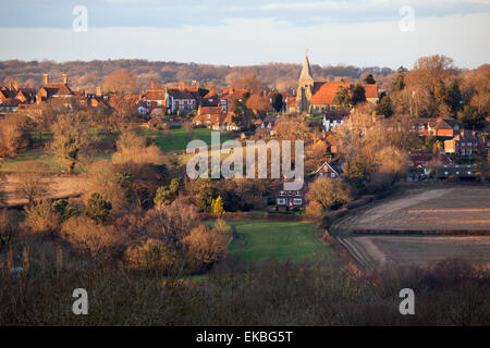 Blick über Dorf, Burwash, East Sussex, England, Vereinigtes Königreich, Europa Stockfoto