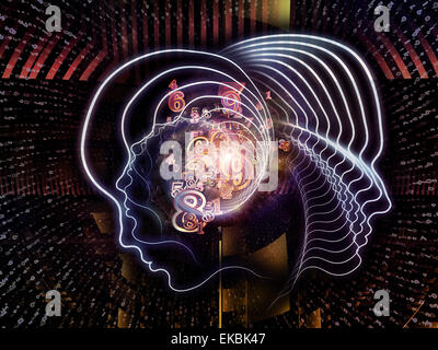 Virtualisierung der menschlichen Technik Stockfoto