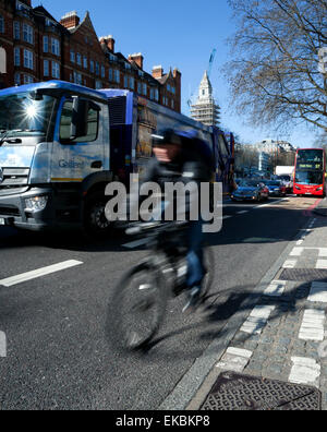 Kreuzung der Marylebone Road und Glentworth Street, einer der schlimmsten Orte in London für die Verkehrsbelastung Stockfoto