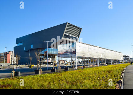 Museu del Disseny, Designmuseum, DHUB Gebäude. MBM Architekten, Barcelona, Katalonien, Spanien. Stockfoto