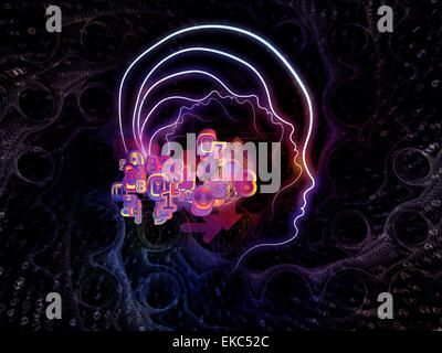 Entstehung der künstlichen Intelligenz Stockfoto