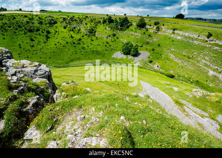 Cressbrook Dale, NNR, Peak District National Park Stockfoto