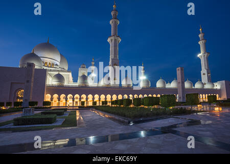 Sheikh Zayed Grand Moschee in Abu Dhabi Stockfoto