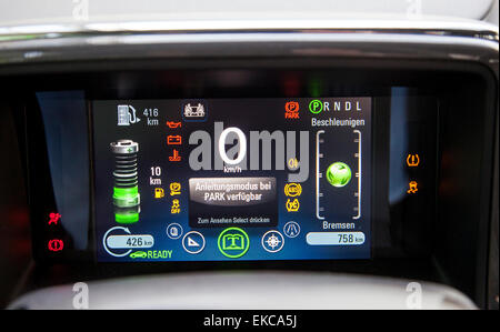 Opel Ampera Elektroauto, Cockpit, Stockfoto